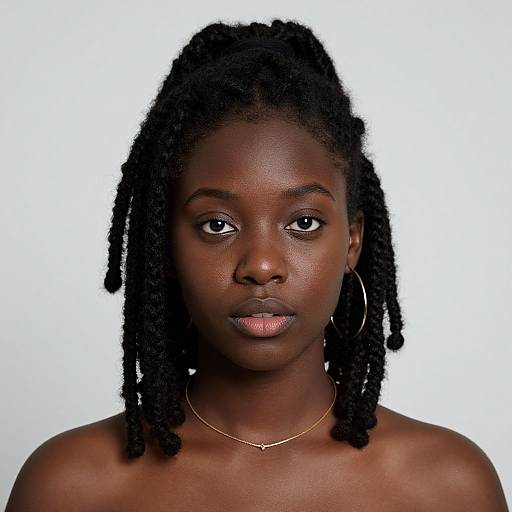 Portrait of Woman with Natural Locs