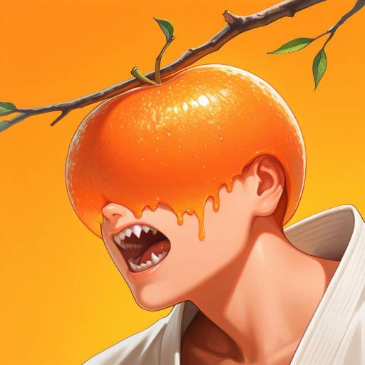 Fierce Apple Samurai with Mandarin Orange Fierce Apple Samurai with Mandarin Orange