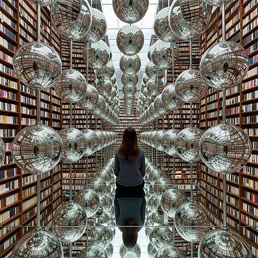 Woman with Infinite Crystal Reflections