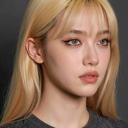 Elegant Close-Up of a Young Woman