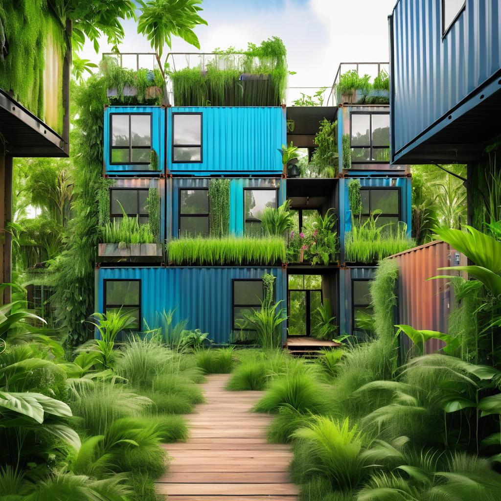 Serene Shipping Container Village Retreat