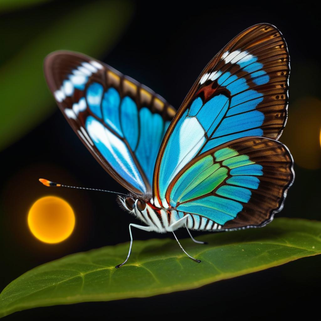 Ultra-Photorealistic Butterfly in Candlelight