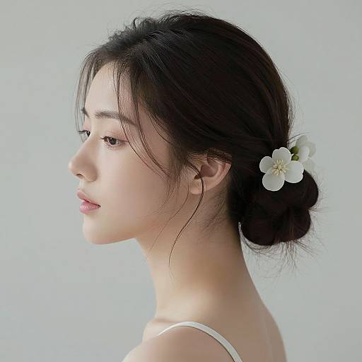 Ethereal Woman's Updo with Flower