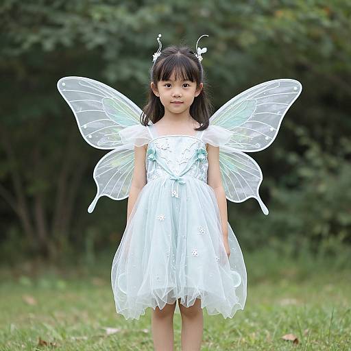 Child in Fairy Costume with Wings