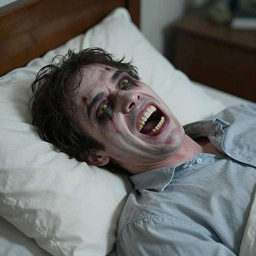 Screaming Male with Jagged Teeth