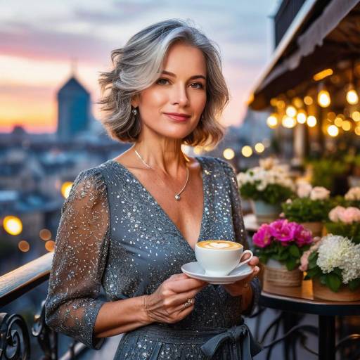 Sophisticated Evening at a Café Terrace Sophisticated Evening at a Café Terrace