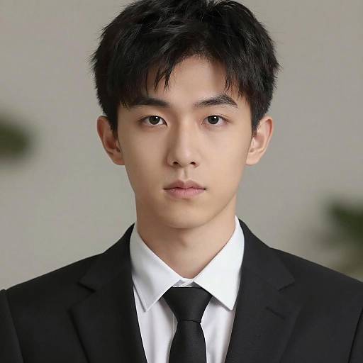 Portrait of Young Asian Man in Formal Suit