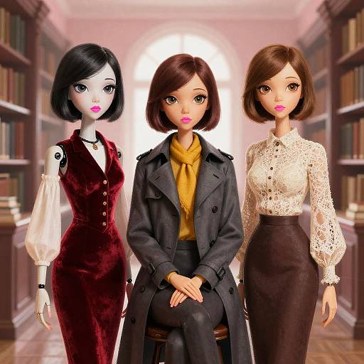 Android Poets in Vintage Library