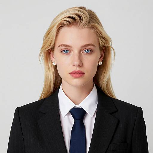 Professional Blonde Woman in Business Attire