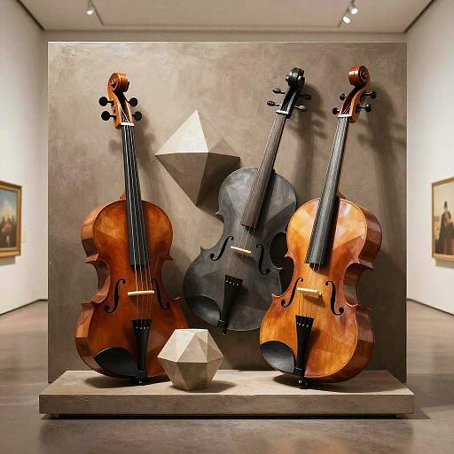 Cubist Still Life with Instruments