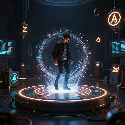 Teleportation Pad Mid-Activation Scene