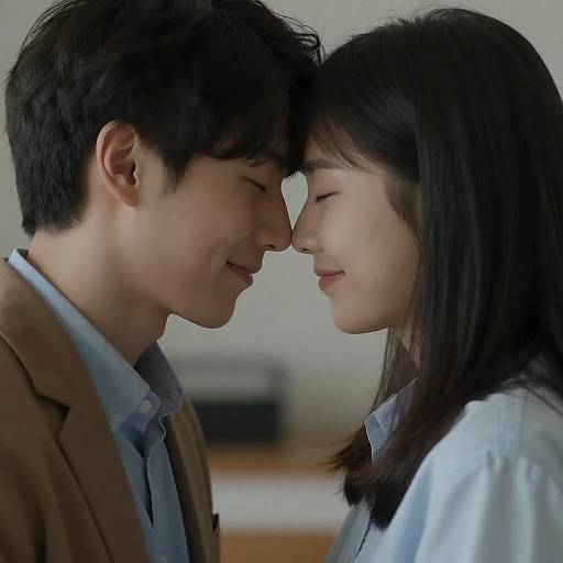 Intimate Moment: Couple's Soft Connection