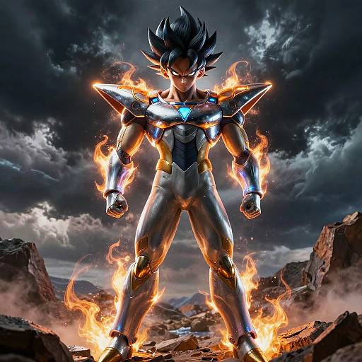 Futuristic Vegito in Energy Armor