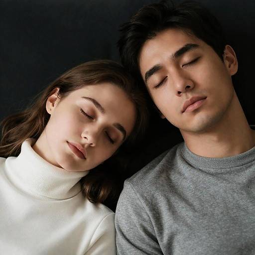 Couple Sleeping Closely Together