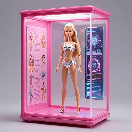 Futuristic Barbie Display Case Infographic