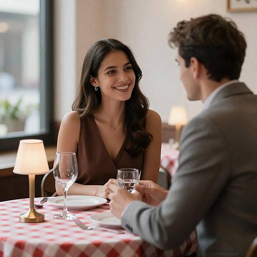 Romantic Restaurant Portrait of a Couple