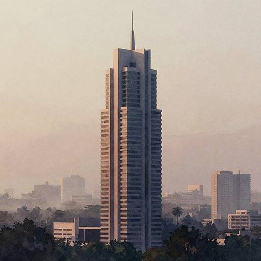 Minimalist High-Rise in Smoggy Mumbai