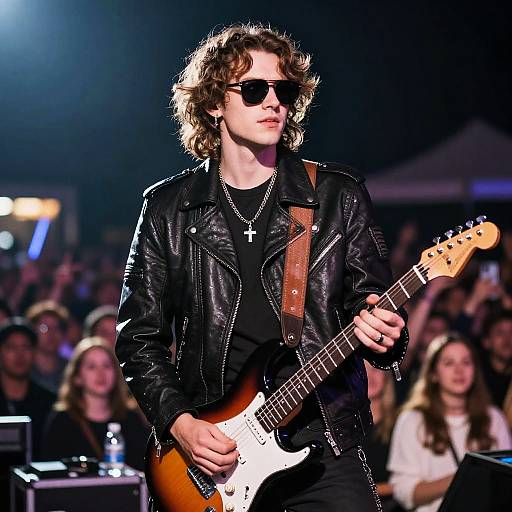 Edgy Cow Rockstar On Stage