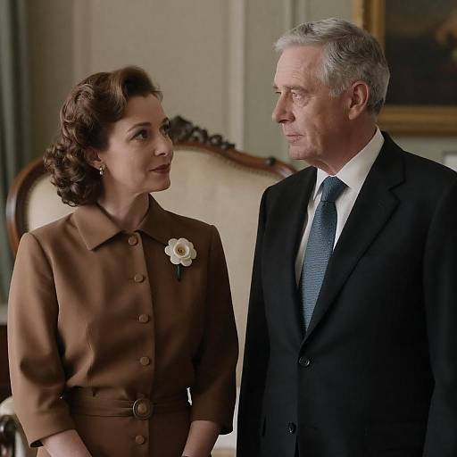1940s Stylish Couple Indoor Photograph