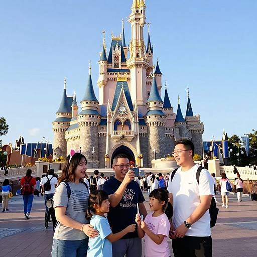 Joyful Family Celebration at Disneyland Castle