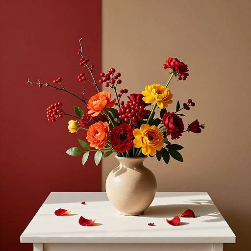 Vibrant Flower Still Life Composition