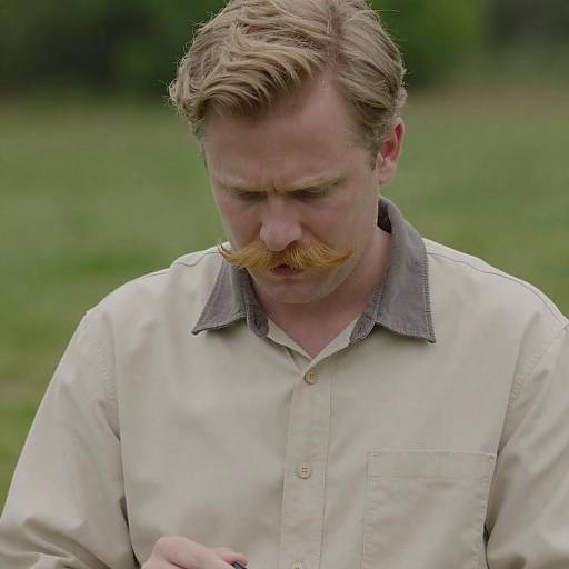 Focused Portrait of a Blond Man