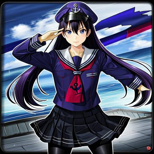 Illustration of Akatsuki kai ni (kancolle), kantai collection in the style of Azuma yuki