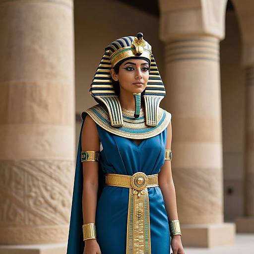 Woman in Egyptian Crown Costume