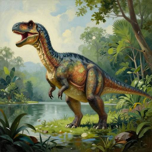 Brash Brontosaurus in Fantasy Lake