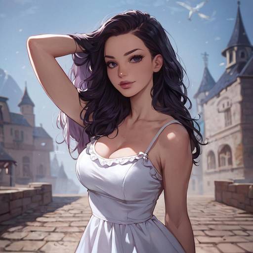 Confident Character in a Sunny Village Confident Character in a Sunny Village