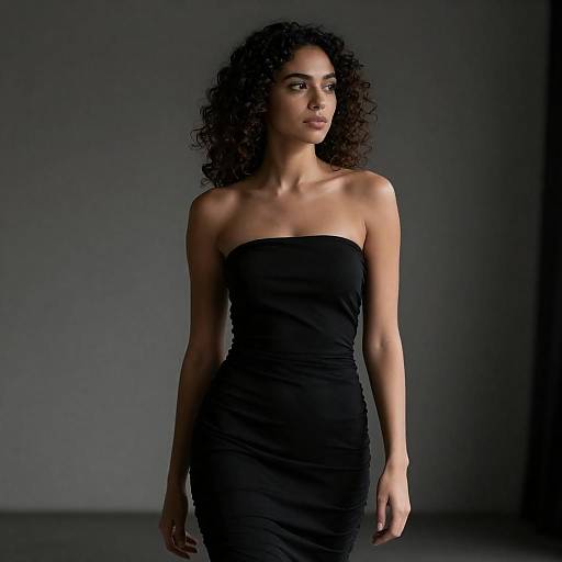 Elegant Woman in Dim Lighting