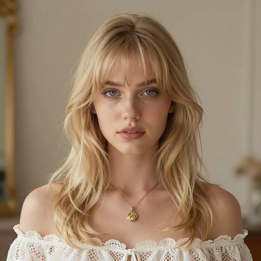 Hyper-Realistic Young Woman with Lace Wig