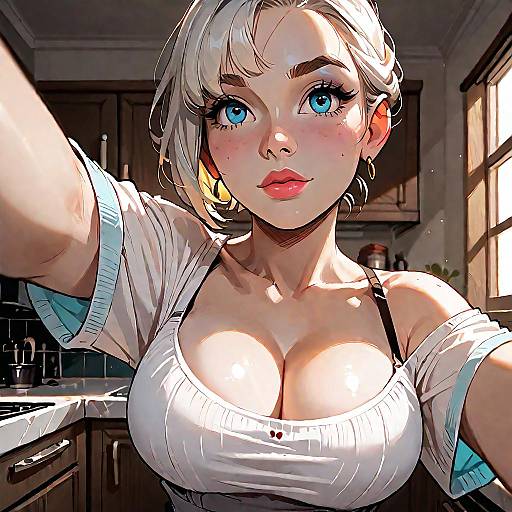 Casual Selfie of Tan-Skinned Woman