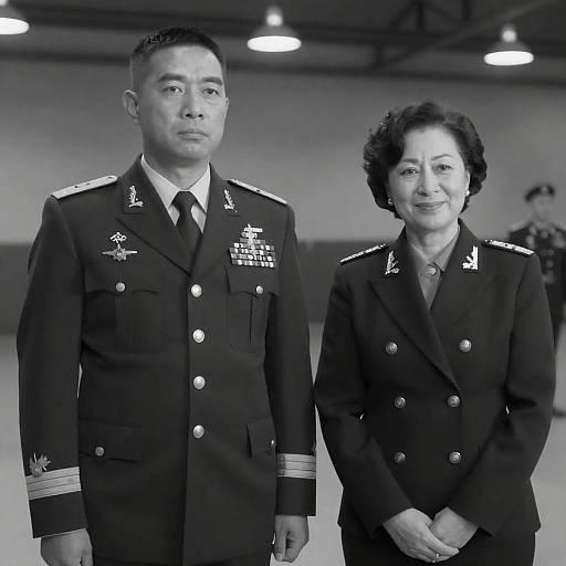 Portrait of Military Officers in B&W