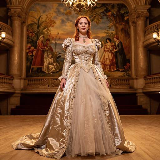 Regal Woman in Vintage Paris Opera