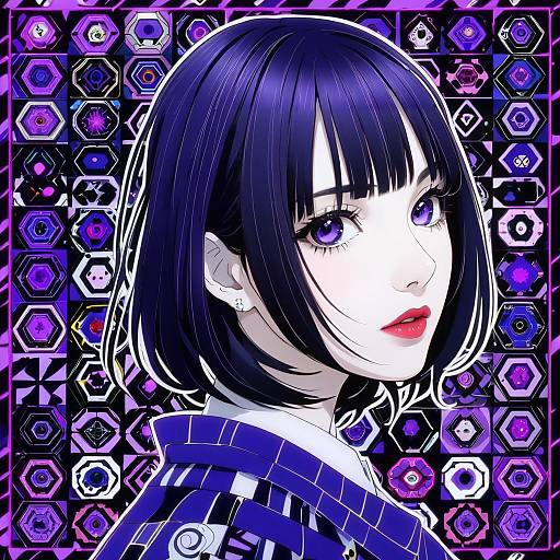 Illustration of Amano maya, persona in the style of Totokichi