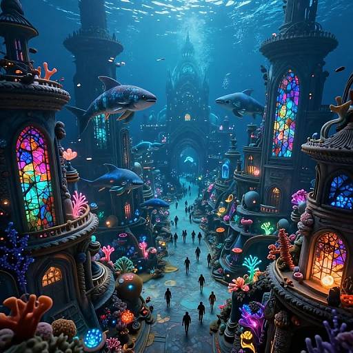 Enchanting Underwater Metropolis Dreamscape