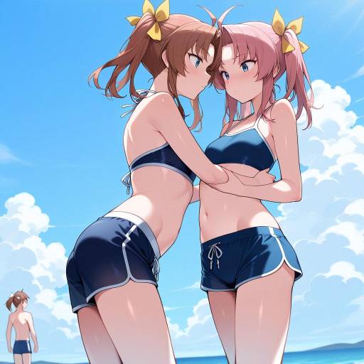 Swimwear Fun with Colorful Characters