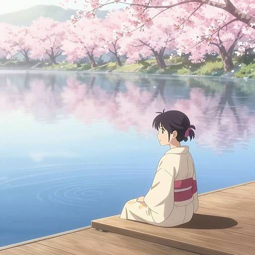 Serene Morning by Tranquil Lake