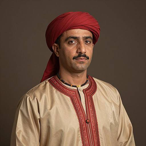 Middle Eastern Man in Traditional Clothing