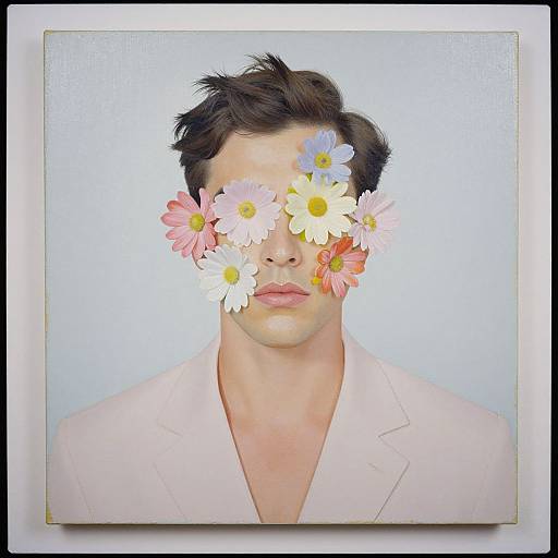 John Currin Style Floral Portrait