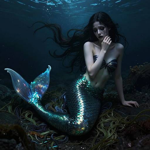 Sorrowful Gothic Mermaid Portrait