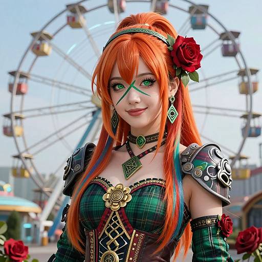 Cyberpunk Celtic Girl Portrait