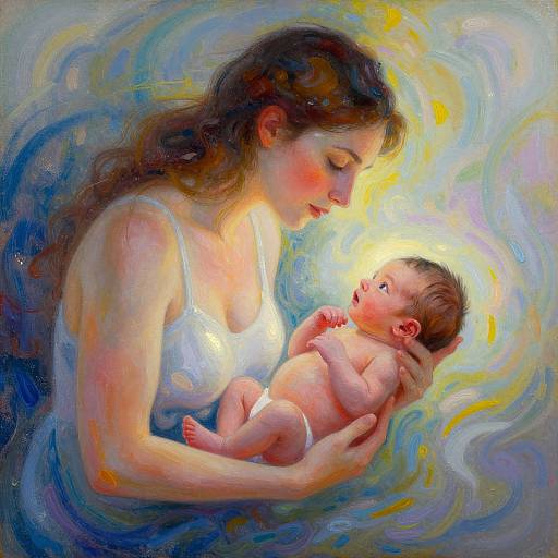 Vibrant Abstract Childbirth Energy