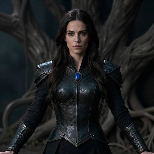 Moody Portrait of a Mysterious Warrior