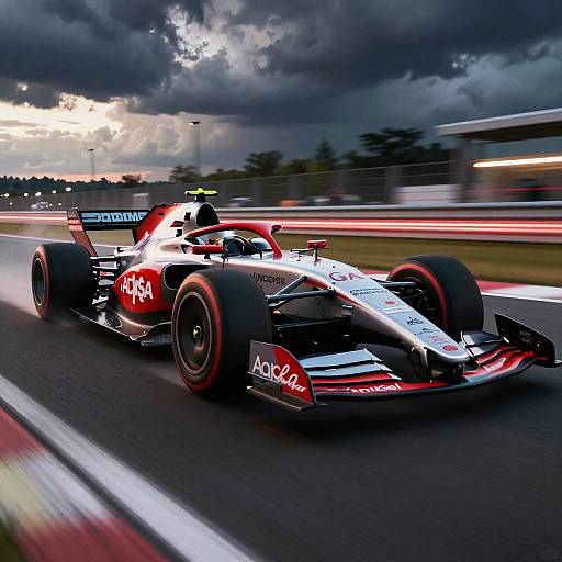 Neon-Lit High-Speed Racing Car