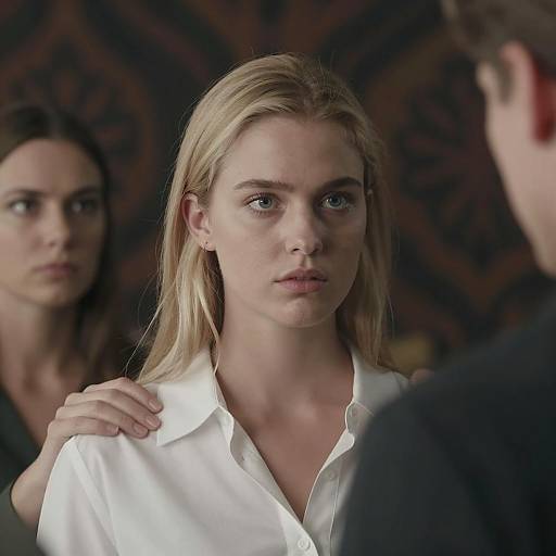 Intense Portrait of a Young Blonde Woman