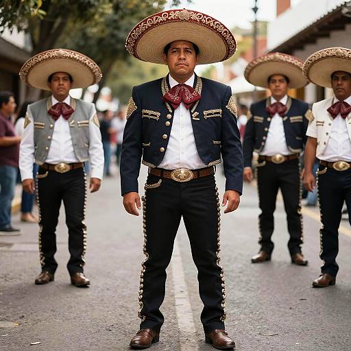Realistic Full-Body Mexican Mariachi Portrait
