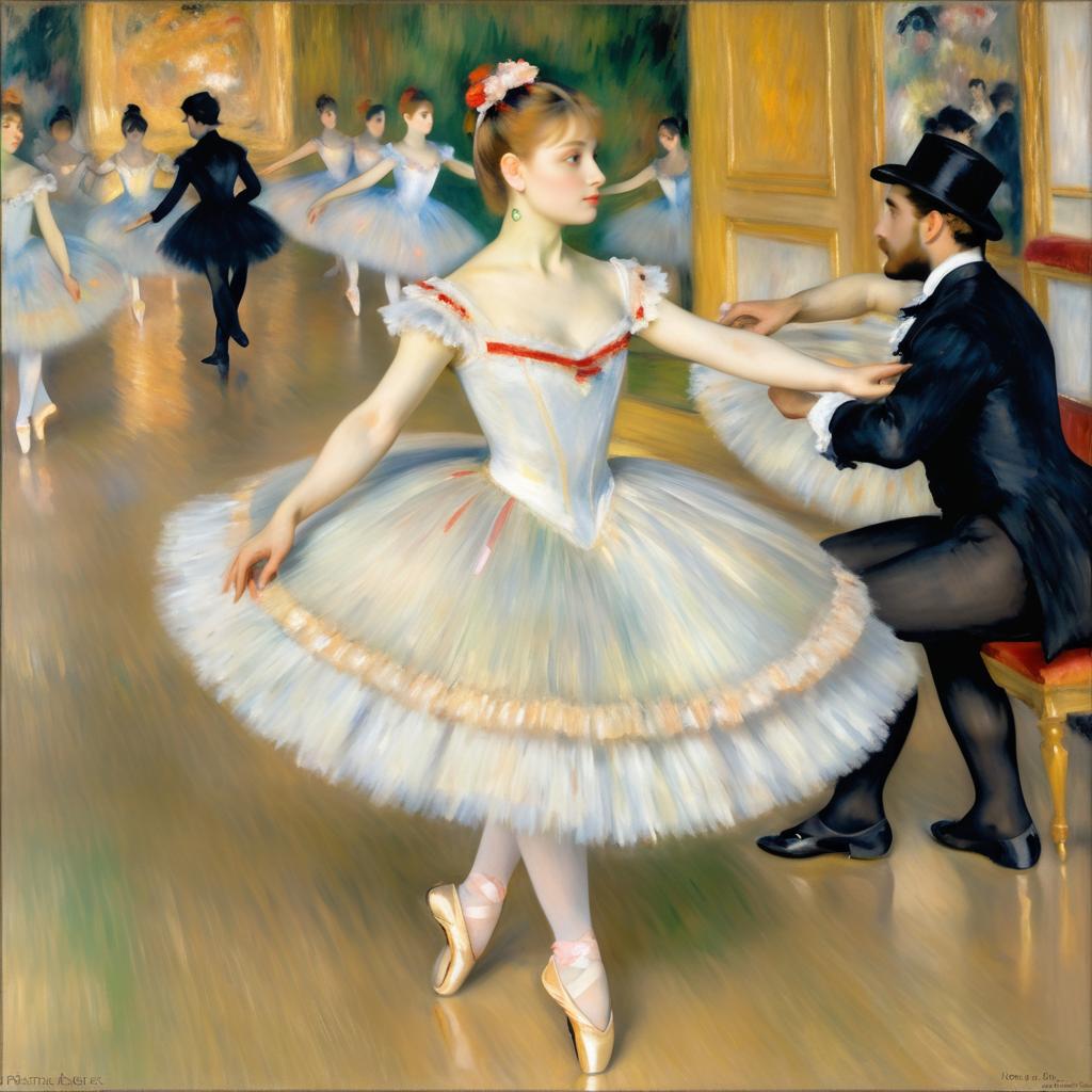 Impressionistic Ballet Dancer in Theater