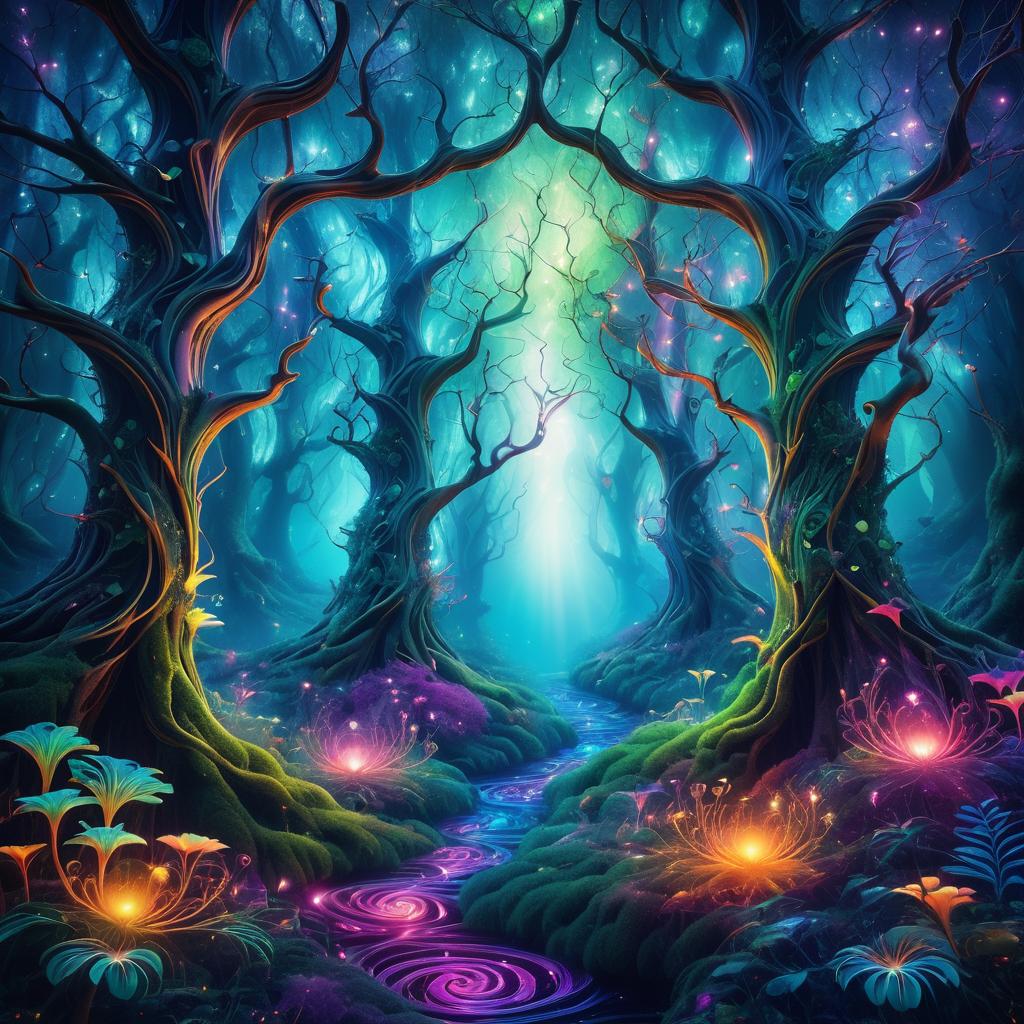 Enchanting Surreal Forest Wonderland